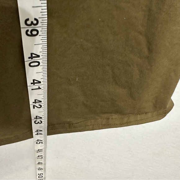 Knox Rose Milkmaid Midi Dress Womens Medium Olive Green Pockets Smocked Fall - Picture 6 of 11